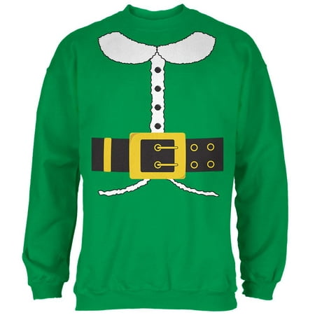 Holiday Elf Costume Irish Green Adult Sweatshirt
