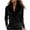 Black, variant on HAiming Dressy Shirt for Women Lapel Collar Button down Casual Long Sleeve Business Solid Color Blouse