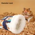 thumbnail image 4 of Pebbuoy Hamster Nest Cartoon Design Hamster Bed Soft Comfortable Plush Guinea Pig Sleeping Bag Pet Accessories, 4 of 8
