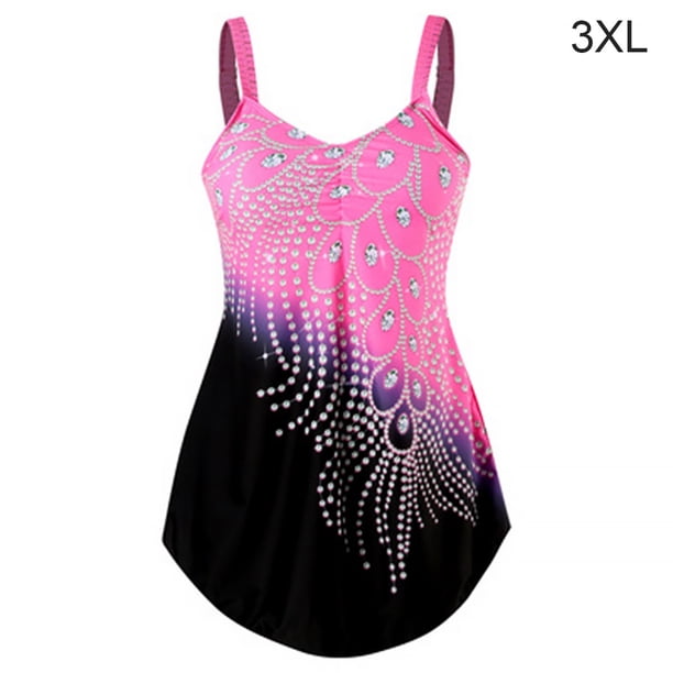 Soidarity 2021 traje de baño Sexy de piezas para mujer, traje de baño acolchado, traje de baño estampado sin espalda, traje de baño con cuello en V Traje de baño rosa XXXL Soidarity OD001290-06