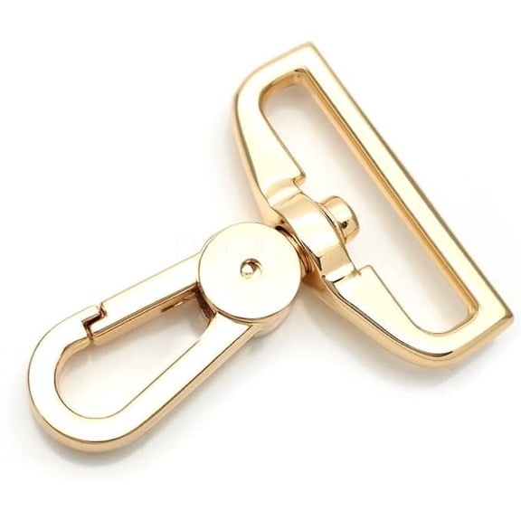 CRAFTME STUDIO Snap Hooks Swivel Push-Gate Lobster Clasps for Bags & Crafts SRCH(2-Piece, 1.5 Inches, Gold)