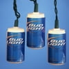 Set of 10 Battery Operated Bud Light Beer Can LED Novelty Christmas Lights