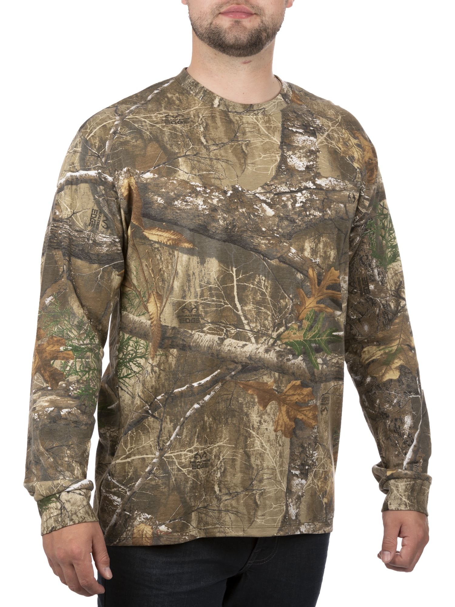 NEW Mens Scent Control RealTree EDGE Camo Long Sleeve Tee Shirt UVF INSECT Repel 