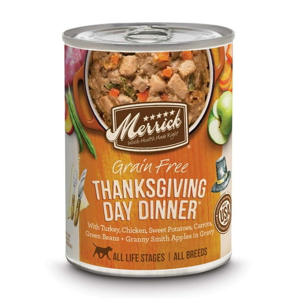 Merrick Grain Free Thanksgiving Day Dinner Wet Dog Food, 12.7 oz., Case