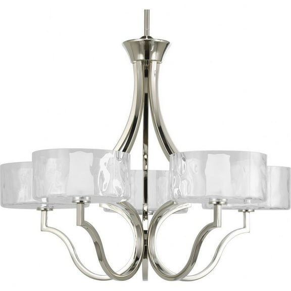 P4645-104WB-Progress Lighting-Caress - Chandeliers Light - 5 Light in Luxe and New Traditional style - 27 Inches wide by 22 Inches high