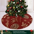 thumbnail image 3 of Ryvnso Christmas Tree Skirt Pinecone Bells Christmas Xmas Tree Skirts Ornament Home Decorations 47.2", 3 of 6