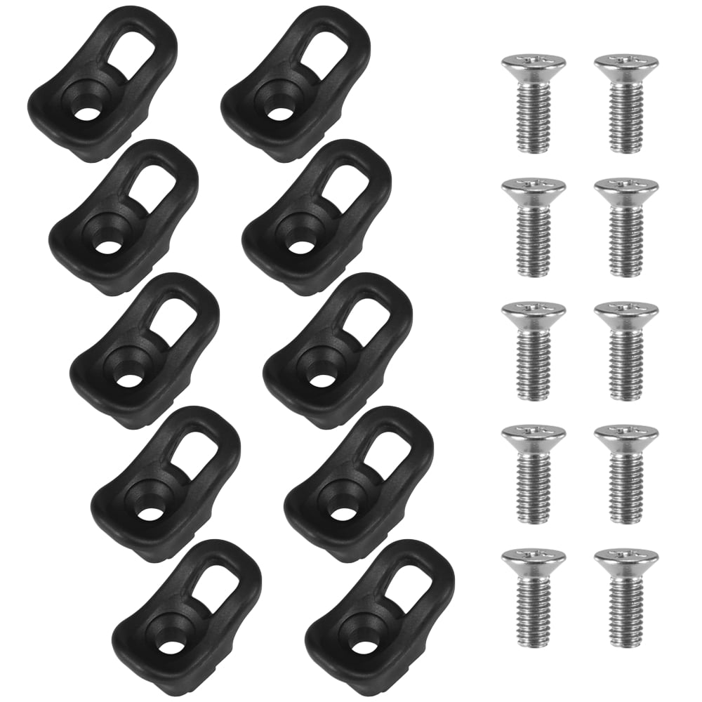 10 Pack Kayak Eyelet Tie Down Loop Deck Fitting Bungee Cord Kit Rigging