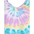 thumbnail image 3 of Tamaño más Espiral del teñido anudado de impresión de la túnica sin mangas Rosegal Camisetas sin mangas de talla grande, 3 of 5