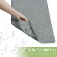 thumbnail image 2 of Unique Bargains Nonslip Bathtub Mat Bathtub Shower Mat Bath Mat with Suction Cups 31.50"x15.75" Grey, 2 of 7