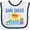 White and Navy, variant on Inktastic San Diego Vacation Cute Beach Boys or Girls Baby Bib