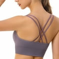thumbnail image 5 of Sports Bra for Women 2024 New Medium Support Criss Cross Strappy Bras Seamless High Impact Yoga Exercise Athletic Bra, 5 of 6