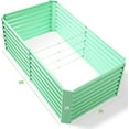 thumbnail image 2 of 6×3×2ft Galvanized Raised Garden Bed, Planter Boxes Outdoor, Raised Garden Beds Outdoor for Vegetables, Flowers, Herbs, 269 Gallons, Lime Green…, 2 of 13