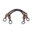 thumbnail image 4 of Decodeary 2pieces Multi Color Handle Shoulder Bag Belt Practical And Elegant Wood Bead brown 46cm 5Set, 4 of 6