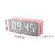 thumbnail image 4 of Superficie del espejo Despertador 3 en 1 Pantalla grande Compatible con Bluetooth Reducción de ruido Altavoz Medidor de temperatura en tiempo real Relojes Tipo 1 Rosa Inevent HA011424-02, 4 of 7