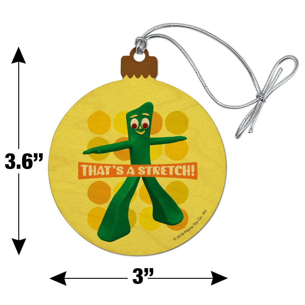 Details about   Gumby Stretching That's A Stretch Exercise Wood Christmas Tree Holiday Ornament 