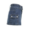 thumbnail image 4 of Wassery Women Jeans Mini Skirts with Sashes E-girl Low Waist Pockets Short Denim Skirts 2000s Aesthetic Fairy Grunge Streetwear, 4 of 9