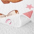 thumbnail image 5 of Homewish White Pink Cowgirl Boots Bow Star Print Twin Quilt Set,Western Style Twin Coverlet Set For Girls,2 Pieces, 5 of 7