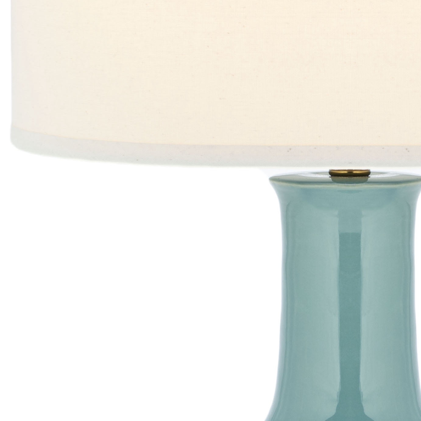 SAFAVIEH Ceramic Paris Solid 27.5 in. H Table Lamp w/ Shade, Light Blue/Off White