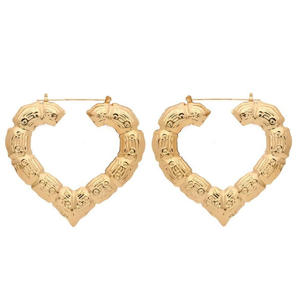 1 Paire de Boucles d'Oreilles pour Femmes Motif Nœud en Bambou Style Western Punk Hip-Hop Élégant Boucles d'Oreilles Pendantes pour Filles