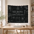 thumbnail image 5 of Neuron Love Quote on Black Chalkboard, Romantic Illustration for Neuron Fans, Brain Science Wall Art, Valentine'S Day Gift, Tapestry Wall Hanging for Bedroom and Study Room, 5 of 7