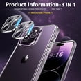 thumbnail image 2 of [3 in 1] for iPhone 14 Pro Max Phone Case 6.7" [ Grade][Never Yellow][2 Camera Lens Protectors] Clear iPhone 14 Pro Max Case, 2 of 8