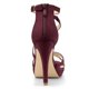 thumbnail image 3 of Sandalias de tacón Allegra K Borgoña 39 para Mujer con correa de tobillo y plataforma, 3 of 7