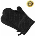 thumbnail image 1 of Guantes de horno antideslizantes premium (juego de 2) hasta 240 °C - silicona Guantes de parrilla extremadamente resistentes al calor Guantes de barbacoa Negro Jormftte LL-1033-1, 1 of 6