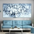 thumbnail image 4 of CDDposter Canvas Wall Art Decor Modern Pictures Wall Decor White Blue Flower Wall Decor Artwork for Walls Textured Wall Art Prints Large Botanical Wall Art Bedroom Room Living Room Office Wall Decor, 4 of 6