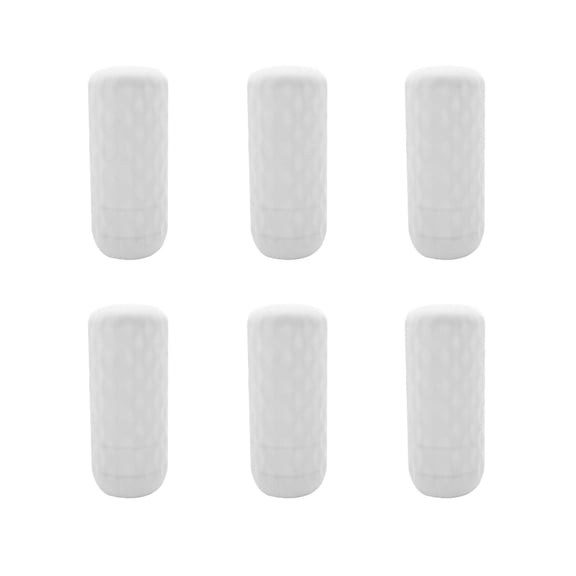 AUQ 6Pcs Silicone Bottle Protector Made from Food-Grade Silicone for Durability and Flexibility Liquid Spill-Proof Silicone Sleeve White