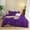 Purple, variant on 800 Thread Count Lightweight 5-PCs Duvet Set Soft & Cozy 100% | Zipper Closure & Corner Ties | ( 1 Duvet Cover & 4 Pillow Shams ) ( Super King, Solid Purple )