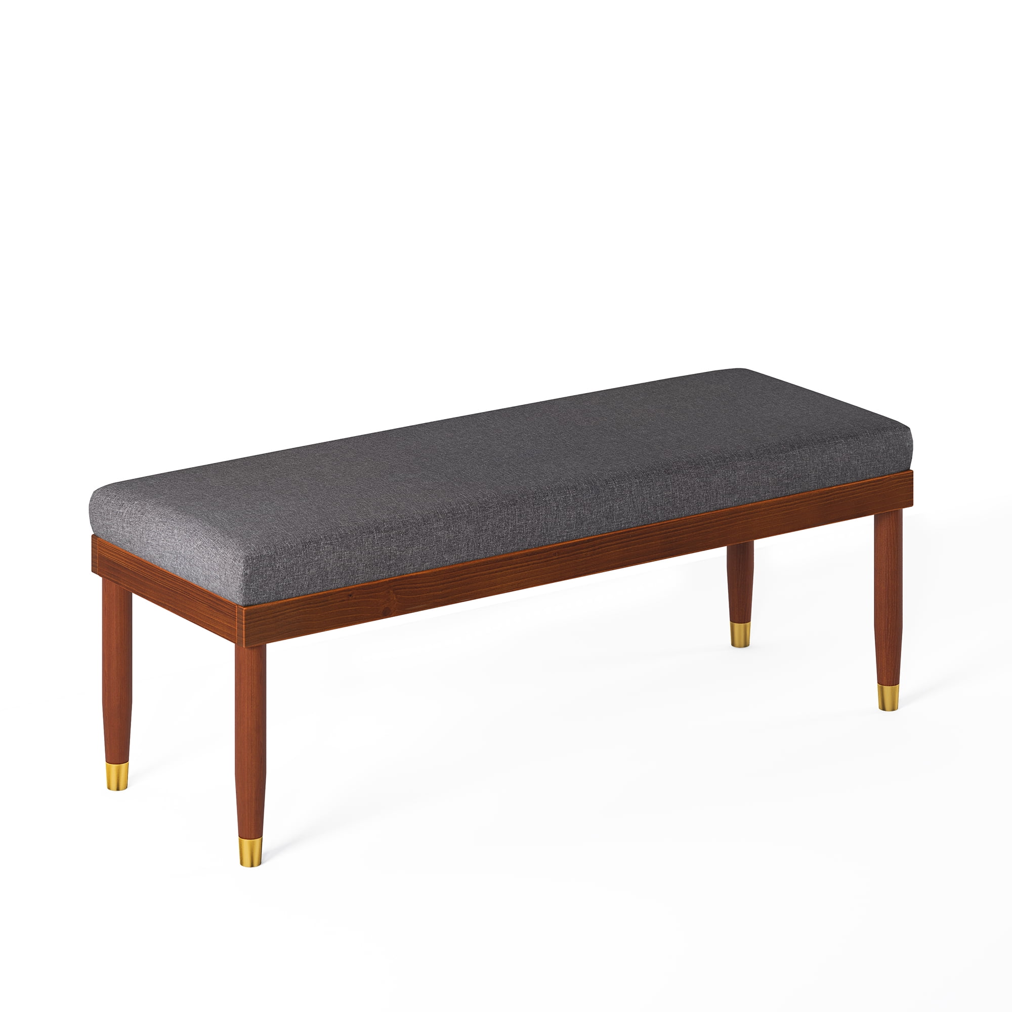Zinus Raymond 48" x 18" Upholstered Bench, Gray