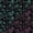 Black Silver, variant on Manfei Sleek 3D Neon Kitchen Curtains, Glowing Square Black Out Curtains Pack of 2 (42x63 Each), Black Blue Green