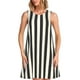 thumbnail image 1 of Fotbe Black And White Thick Stripes Vestido de Verano sin Mangas para Mujer – Vestido Midi Línea A, Estilo Camiseta Floral, Vestido Playero Casual y Fluido, 1 of 7