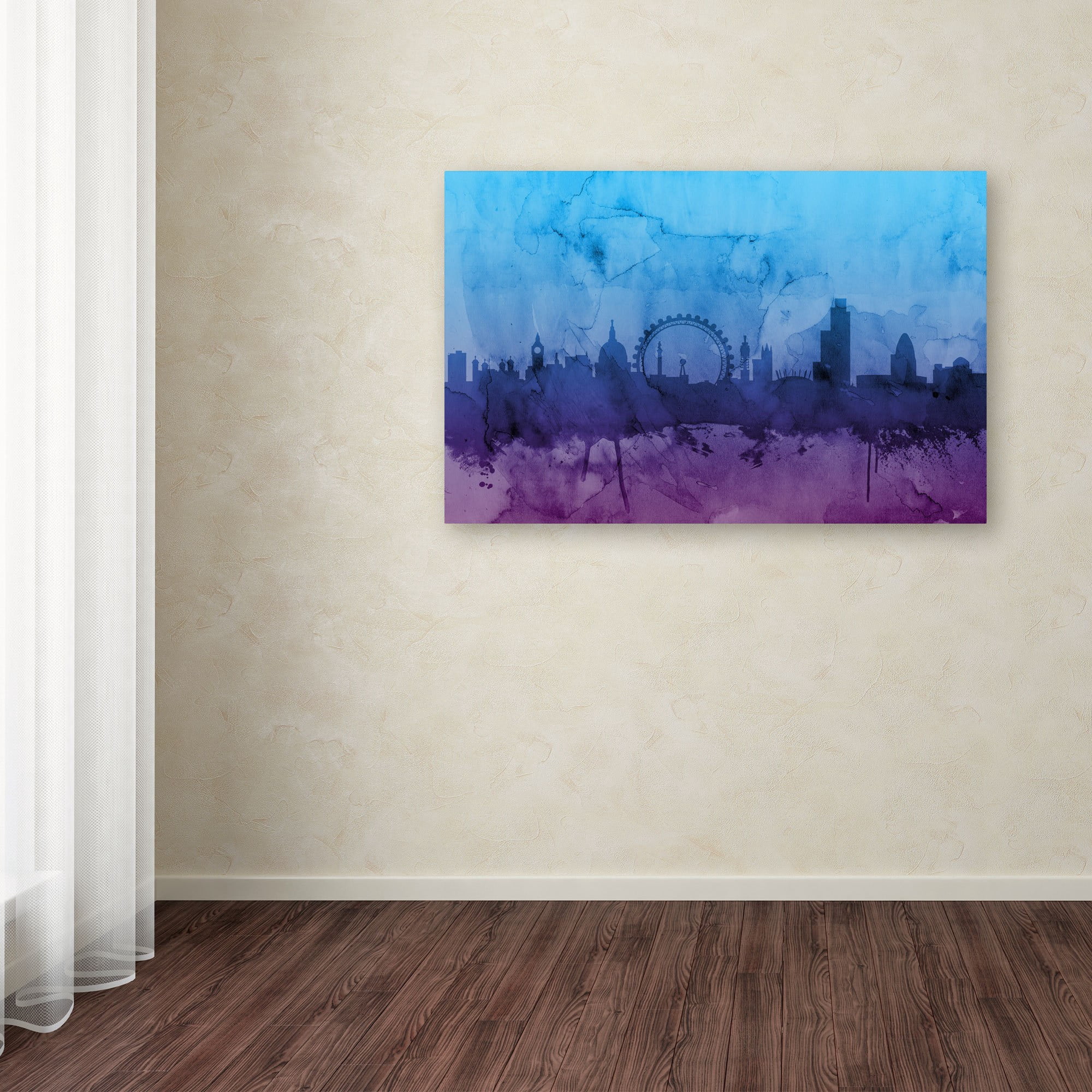Trademark Fine Art "London England Skyline IV" Canvas Art by Michael Tompsett