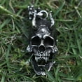 thumbnail image 5 of ZMY Home Skull Necklace Stainless Steel Gothic Jewelry Punk Cool Devil Horned Demon Pendant Necklaces, 5 of 8