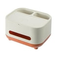 thumbnail image 3 of Kezqiaxn Tissue Box Covers Storage Boxes Nachuan Desktop Tissue Organizer Living Room Plastic Remote Control Storage Bins Home Coffee Table Compartment Cretive Paper Case C, 3 of 3