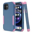 thumbnail image 1 of Apple iPhone 12 Case , for iPhone Series Rugged Rubber Durable 3 in 1 Cover , Phone Case for Girl Men Women Cute (Blue+Pink), 1 of 7