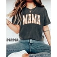 thumbnail image 1 of T-shirt à Carreaux Boho Varsity Mom Col Rond Toutes Tailles P-4TG, 1 of 1