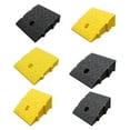 thumbnail image 4 of HPDL Portable PVC Curb Ramp for Cars & Trucks, Outdoor Plastic Slope Mat with Anti-Slip Texture, Roadside Uphill Mat for Vehicle Access, Yellow 25x27x7cm, 4 of 8