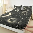 thumbnail image 3 of Manfei Hippie Starry Sky Full Size Sheets for Kids, Mystic Stars Moon Bed Sheets, Hippie Geometric Sheet Sets, Ultra Soft Home Decor, 4pcs, 3 of 7