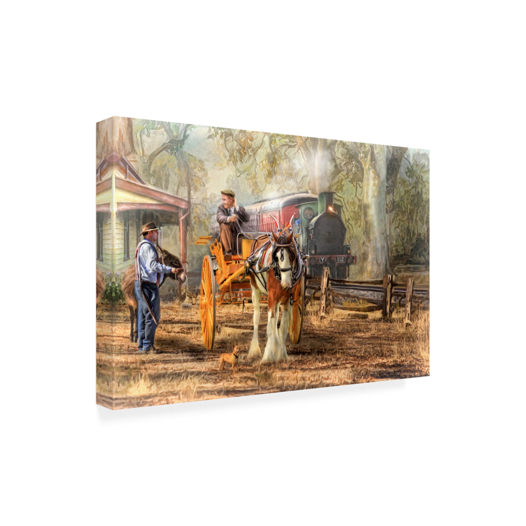 Canvas Wall Art - Trudi Simmonds 'The Four O'Clock' Wall Art for Living Room, Bedroom, or Office Décor by Trademark Fine Art - 32 x 22 Inches