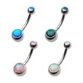 thumbnail image 3 of Curved Belly Barbell with Double Synthetic Opal, 3 of 6