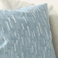 thumbnail image 2 of Phantoscope Denim Jacquard Throw Pillow Striped Decorative Pillow, 18"x 18", Light Blue, 1 Pack, 2 of 3