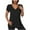 Black, variant on Uaswgudfs Women's Long Tunic Deep-V Neck Blouse – Spring/Summer Wear Loose Babydoll Top with Casual Style Short Sleeve