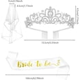 thumbnail image 3 of 3 Pcs Bachelorette Party Decorations Bridal Shower Crown, Bride to Be Sash&Veil for Women Bachelorette Party Gifts, Bachelorette Party Supplies, Gifts, Favors (Silver), 3 of 9
