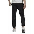 thumbnail image 3 of Adidas Men's Essentials Fleece Regular Tapered Pants, Black/White, Small, 3 of 4