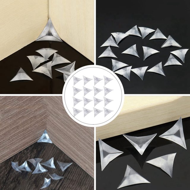 100PCS Stair Inside Corner Dust Guards Decorative Triangle Stair Dust