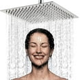 thumbnail image 1 of 8 Inch Square Rain Shower Head, Goodwill High Pressure Fixed Rain Shower Head 304 Stainless Steel 360 Degree Rotation, 1 of 7