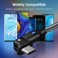 thumbnail image 3 of 180° Rotation Type C Data Cable 3A Fast Charging USB C Cord For Samsung For Xiaomi(Black/1M), 3 of 8