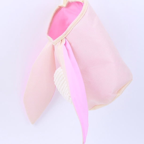Bolsas De Conejito De Pascua Bolsas de almacenamiento colgantes de Pascua, cesta de conejito para huevos, bolsa de conejo de caza (rosa) Hugtrwg Libre de BPA